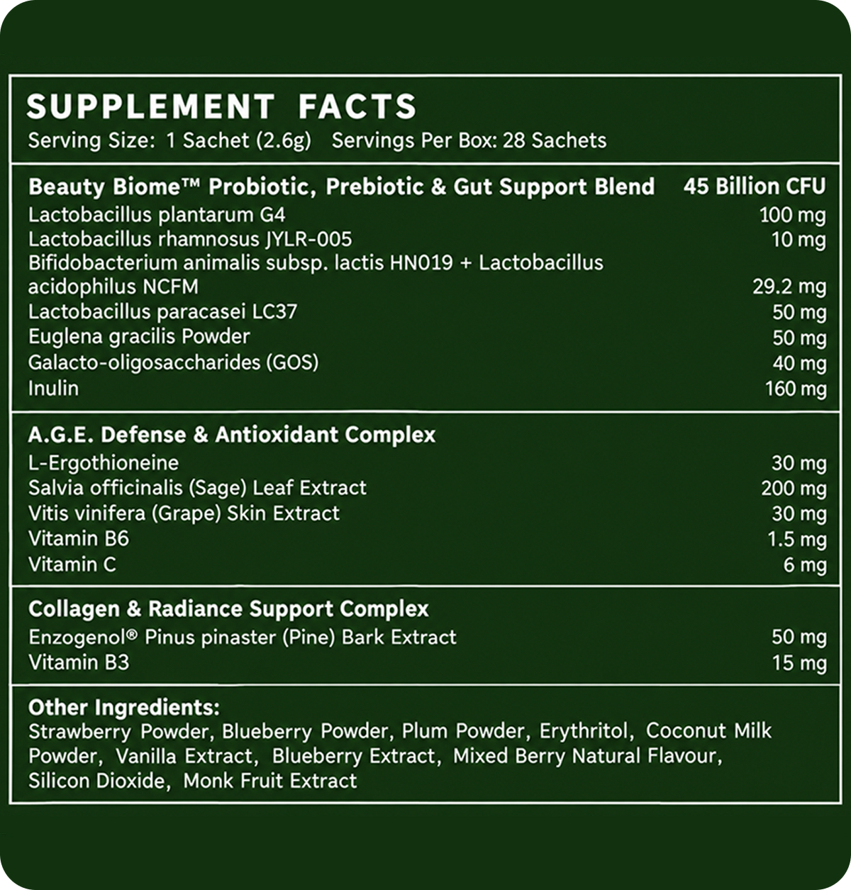 Beauty Biome™ A.G.E. Defense Probiotic