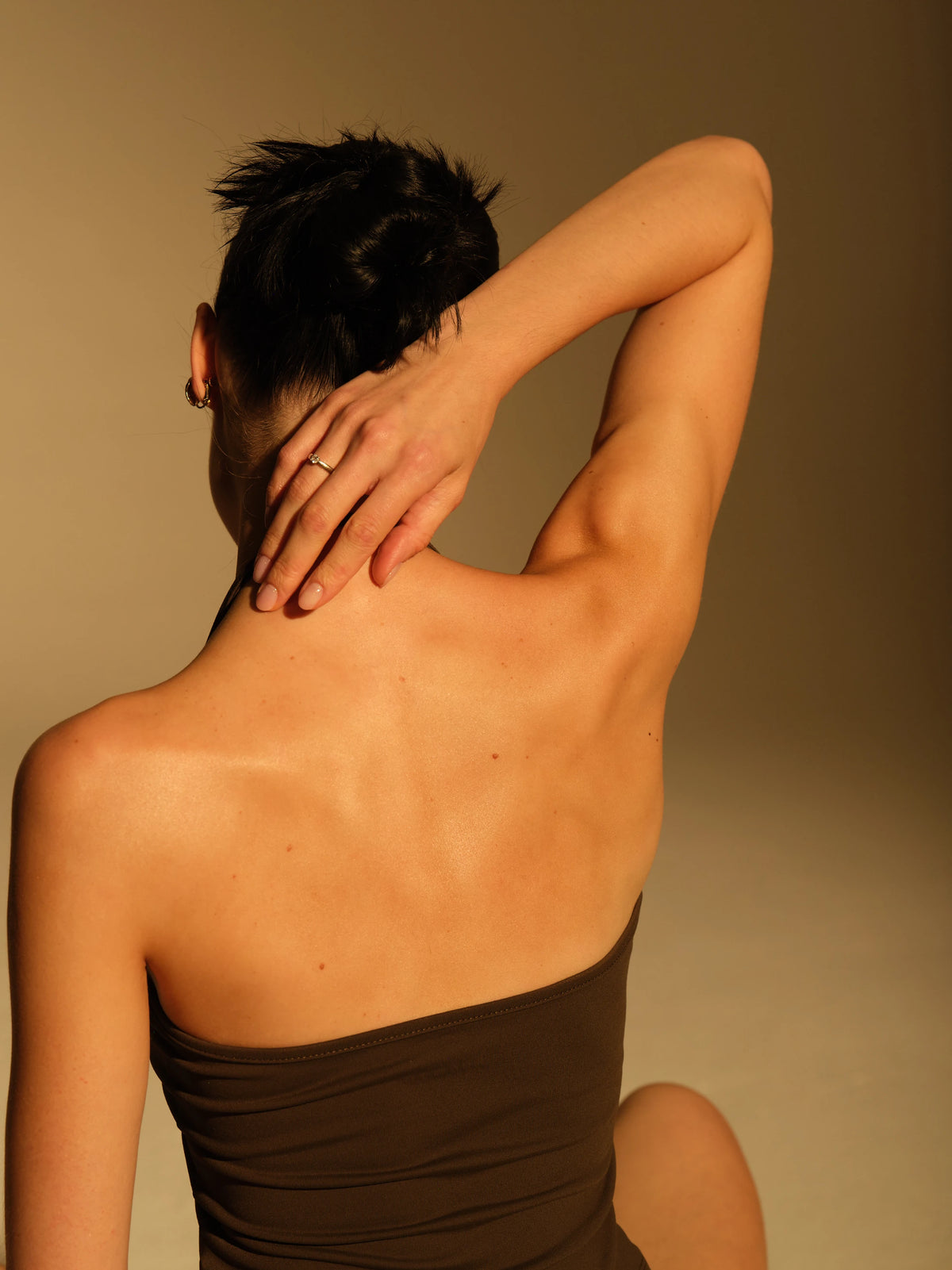 Close-up of skin on a shoulder